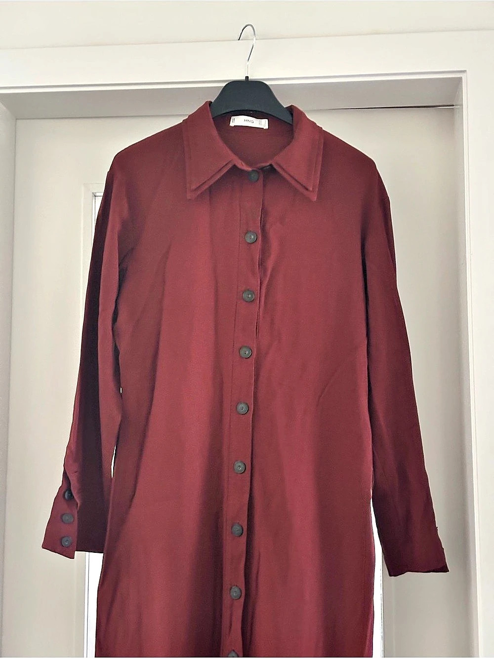 Mango Button-Up Shirt Dress, Midi Medium size